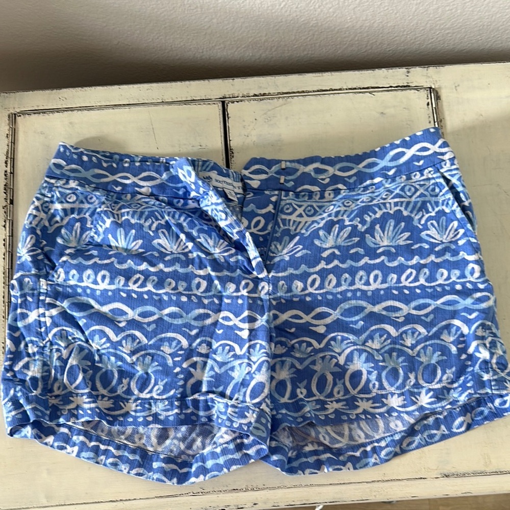 Southern Tide Blue and White Bermuda Shorts